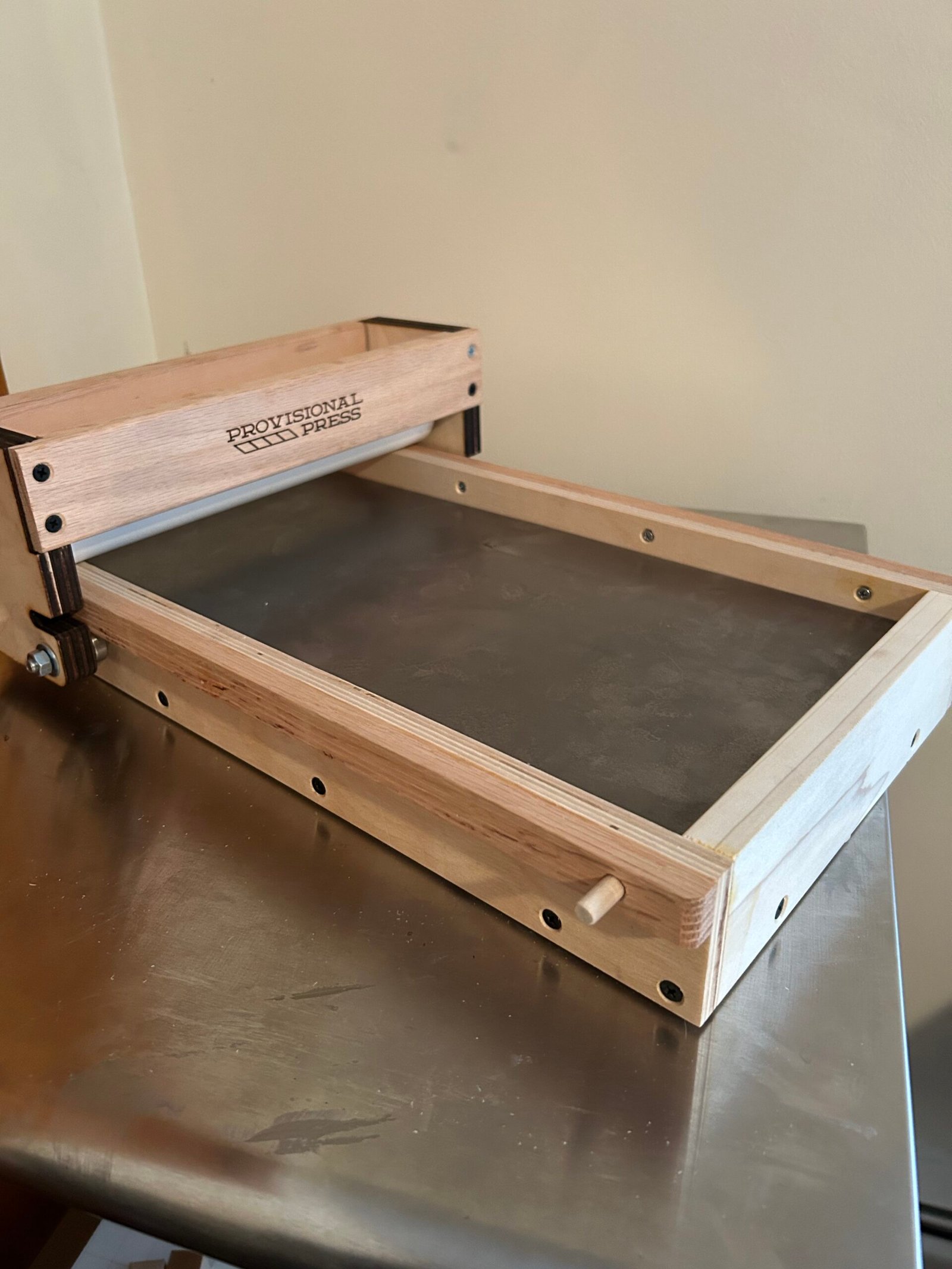 Provisional Press desktop hand printing press